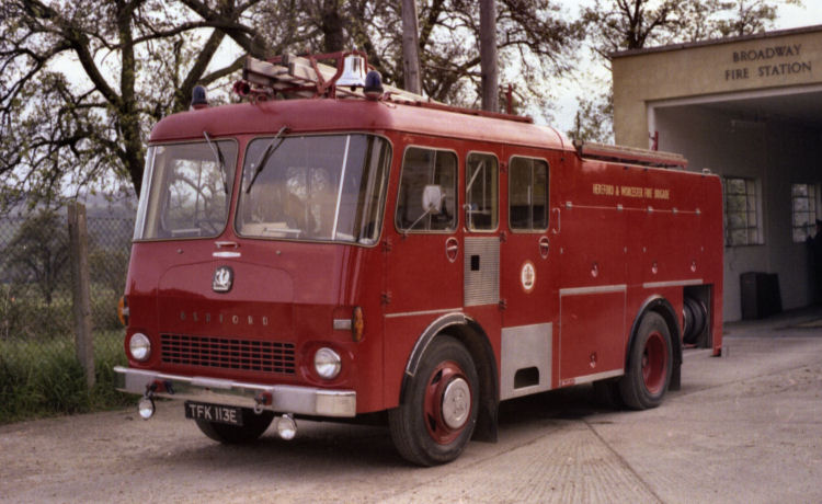 Bedford water tender TFK 113 E stationed at Broadway from 1976