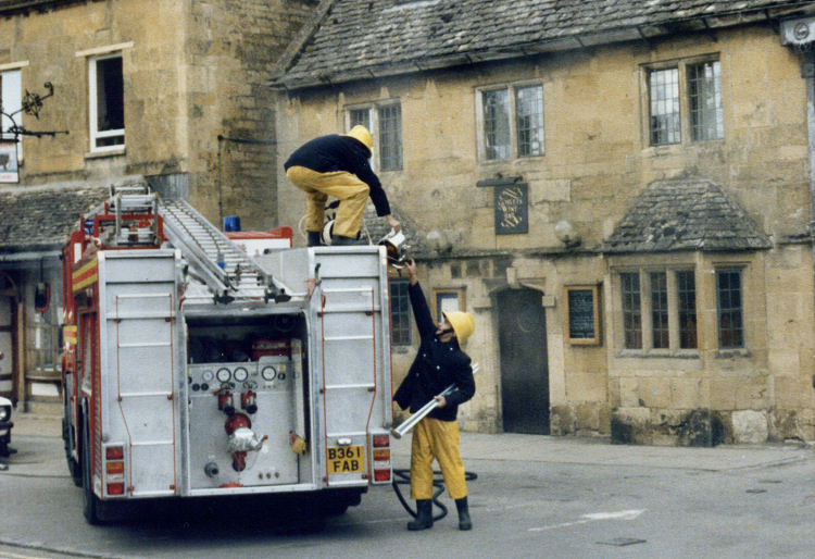 Fire at Collin's butchers late 1980s